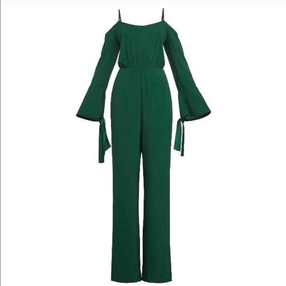 BCBGMaxAzria Other - BCBGMaxAzria Jordane Cold shoulder Jumpsuit